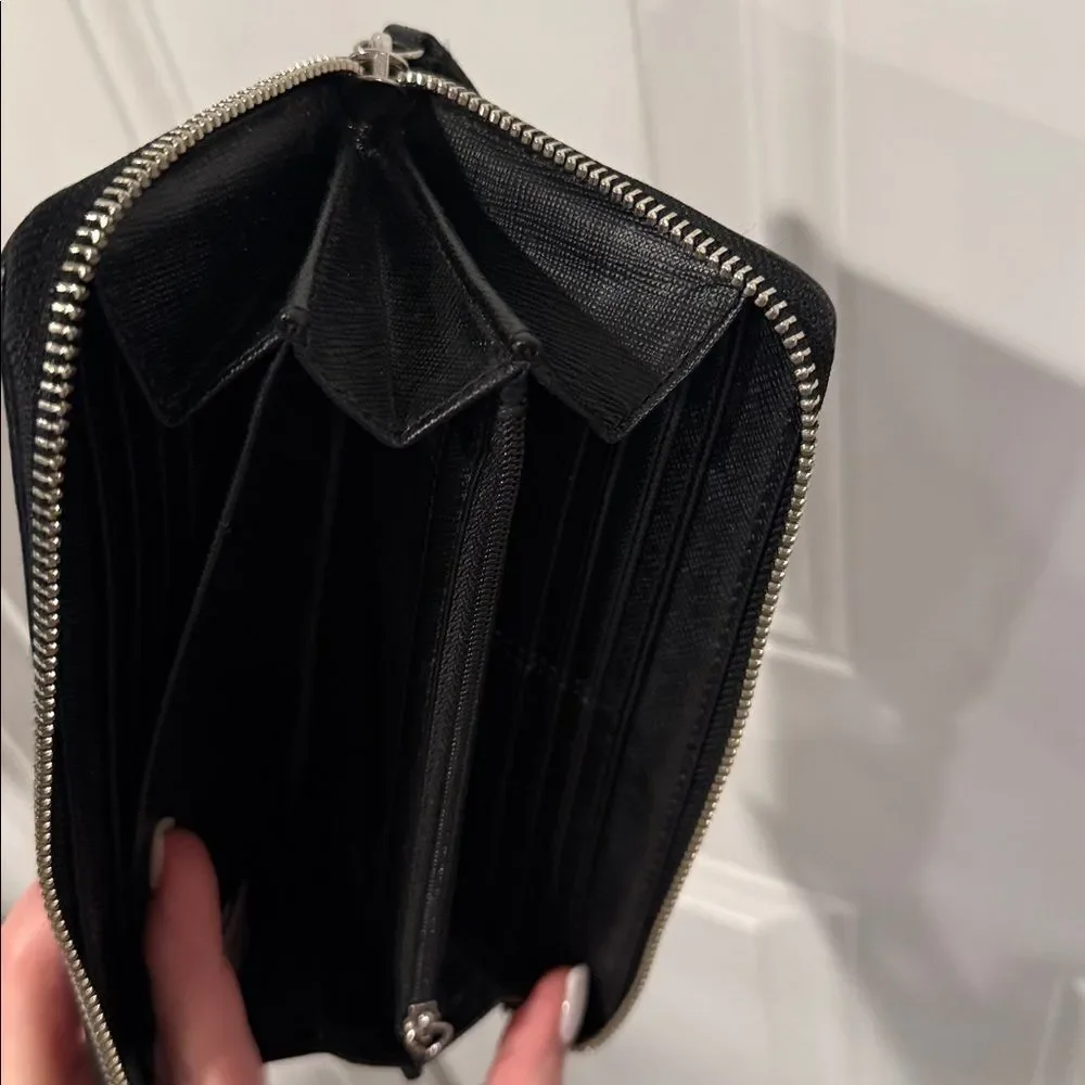 Coach Black Zip-Around Wallet